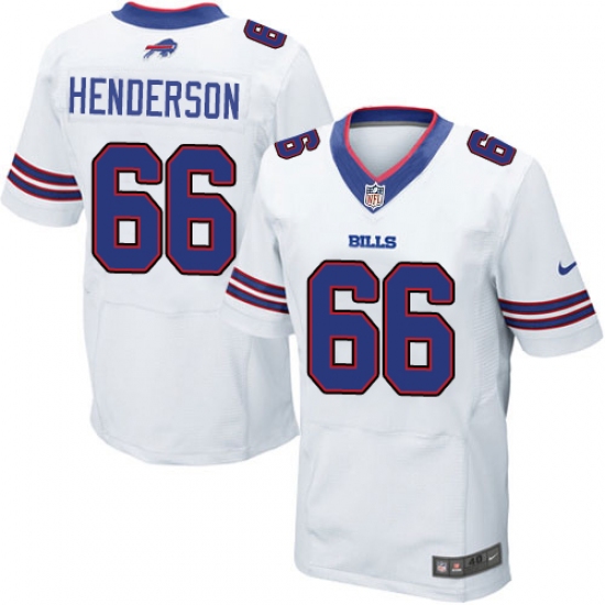 Men's Nike Buffalo Bills #66 Seantrel Henderson Elite White NFL Jersey - Ujersey