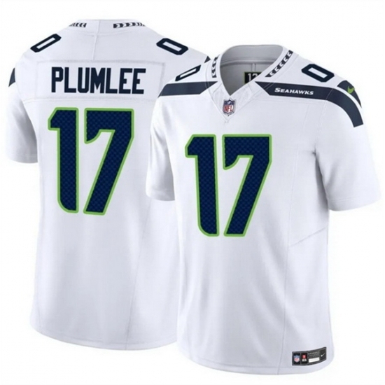 Men's Seattle Seahawks #17 John Rhys White 2024 F U S E Vapor Limited Stitched Football Jersey