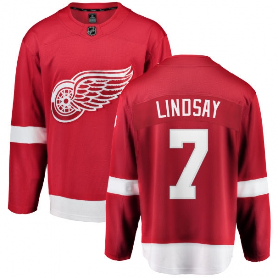 Youth Detroit Red Wings #7 Ted Lindsay Fanatics Branded Red Home Breakaway NHL Jersey - Ujersey