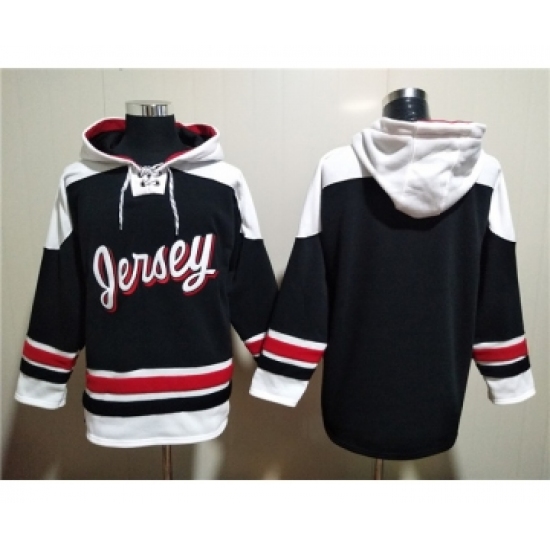 Men's New Jersey Devils Blank Ageless Must-Have Lace-Up Pullover Hoodie - Ujersey