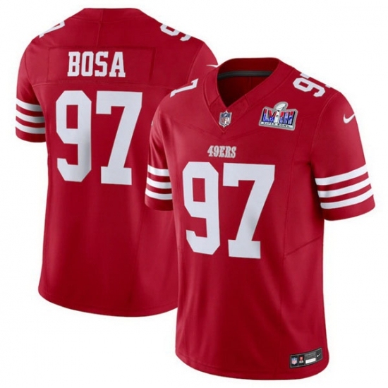 Youth San Francisco 49ers #97 Nick Bosa Red 2023 F U S E Vapor Untouchable Limited Stitched Football 2024 Super Bowl LVIII Jersey - Ujersey