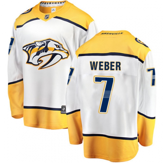 Youth Nashville Predators #7 Yannick Weber Fanatics Branded White Away Breakaway NHL Jersey - Ujersey