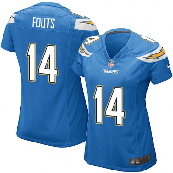 Women's Nike Los Angeles Chargers #14 Dan Fouts Game Electric Blue Alternate NFL Jersey - Ujersey