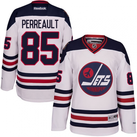 Men's Reebok Winnipeg Jets #85 Mathieu Perreault Premier White 2016 Heritage Classic NHL Jersey - Ujersey