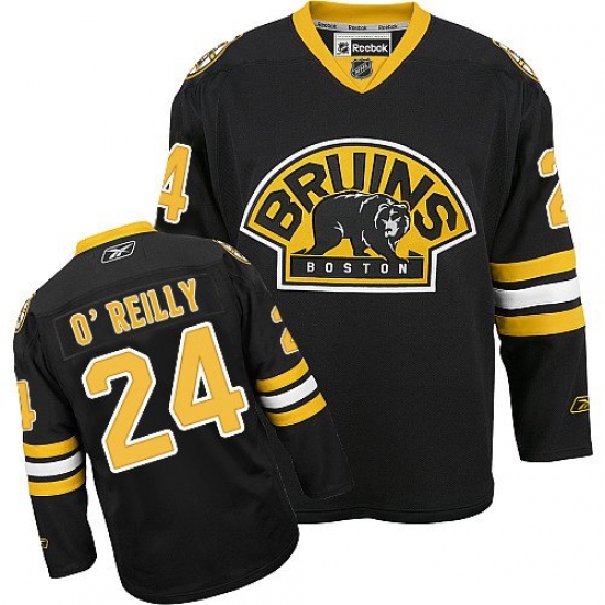 Men's Reebok Boston Bruins #24 Terry O'Reilly Authentic Black Third NHL Jersey - Ujersey