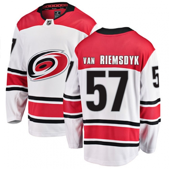 Men's Carolina Hurricanes #57 Trevor Van Riemsdyk Fanatics Branded White Away Breakaway NHL Jersey - Ujersey