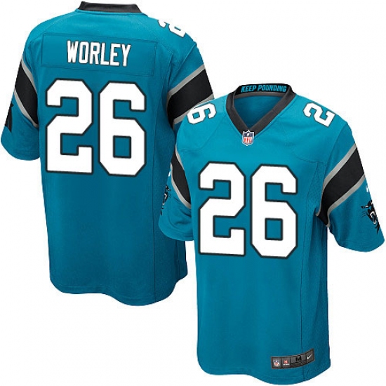Men's Nike Carolina Panthers #26 Daryl Worley Game Blue Alternate NFL Jersey - Ujersey