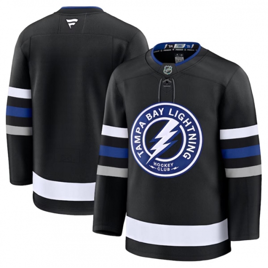 Men's Tampa Bay Lightning Blank Black 2024-25 Alternate Stitched Hockey Jersey - Ujersey