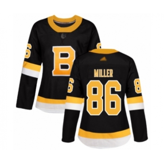 Women's Boston Bruins #86 Kevan Miller Authentic Black Alternate Hockey Jersey - Ujersey