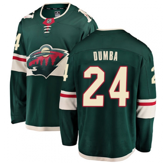 Youth Minnesota Wild #24 Matt Dumba Authentic Green Home Fanatics Branded Breakaway NHL Jersey - Ujersey