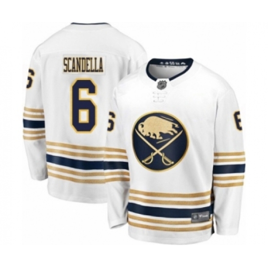Men's Buffalo Sabres #6 Marco Scandella Fanatics Branded White 50th Season Breakaway Hockey Jersey - Ujersey
