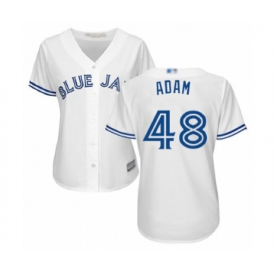 Women's Toronto Blue Jays #48 Jason Adam Authentic White Home Baseball Player Jersey - Ujersey