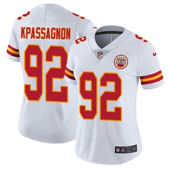 Women's Nike Kansas City Chiefs #92 Tanoh Kpassagnon Elite White NFL Jersey - Ujersey