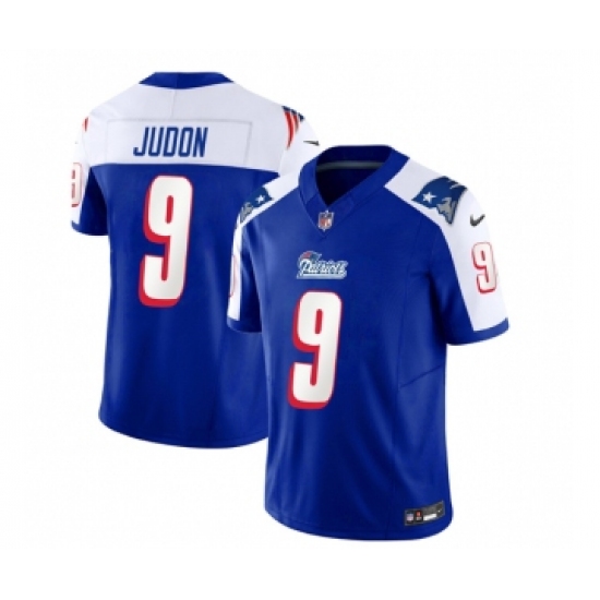 Men's Nike New England Patriots #9 Matthew Judon Blue White 2023 F.U.S.E. Vapor Limited Football Stitched Jersey - Ujersey