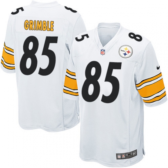 Men's Nike Pittsburgh Steelers #85 Xavier Grimble Game White NFL Jersey - Ujersey