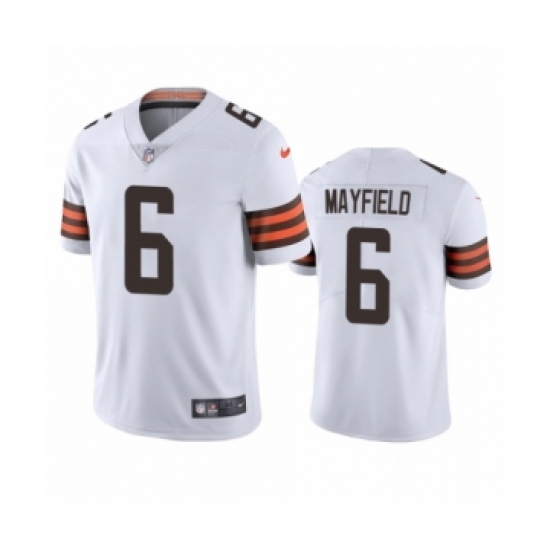 Cleveland Browns #6 Baker Mayfield White 2020 Vapor Limited Jersey - Ujersey