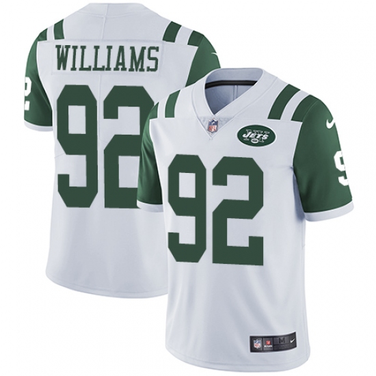 Men's Nike New York Jets #92 Leonard Williams White Vapor Untouchable Limited Player NFL Jersey - Ujersey