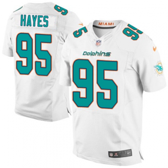 Men's Nike Miami Dolphins #95 William Hayes Elite White NFL Jersey - Ujersey
