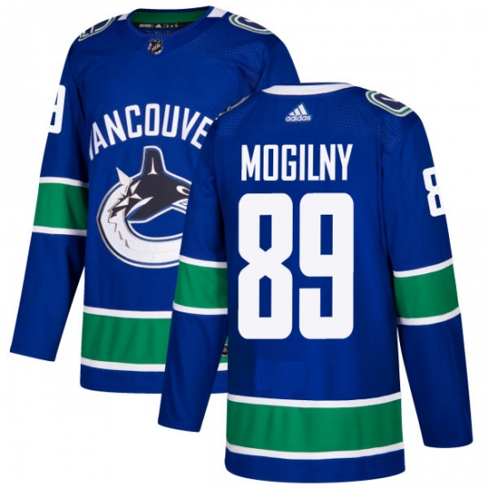 Youth Adidas Vancouver Canucks #89 Alexander Mogilny Authentic Blue Home NHL Jersey - Ujersey