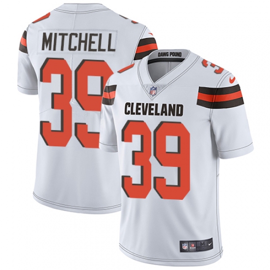 Men's Nike Cleveland Browns #39 Terrance Mitchell White Vapor Untouchable Limited Player NFL Jersey - Ujersey