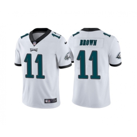 Men's Philadelphia Eagles #11 A. J. Brown White Vapor Untouchable Limited Stitched Jersey - Ujersey