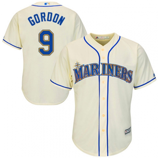Youth Majestic Seattle Mariners #9 Dee Gordon Replica Cream Alternate Cool Base MLB Jersey - Ujersey