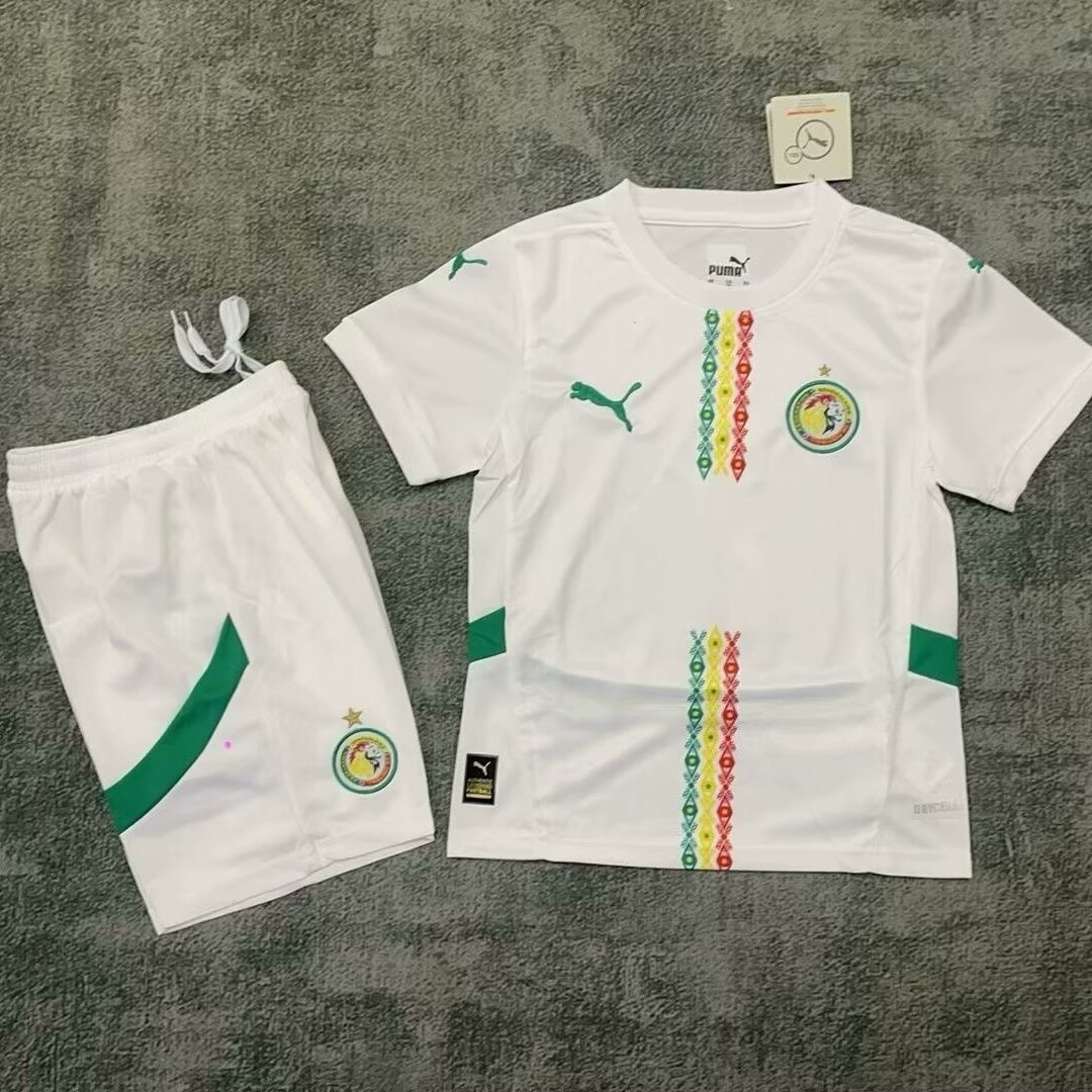 Senegal Soccer Jersey Home Kids Kit Jersey+Shorts 2025 - Ujersey NHL
