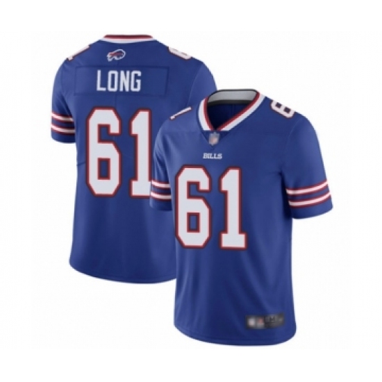 Men's Buffalo Bills #61 Spencer Long Royal Blue Team Color Vapor Untouchable Limited Player Football Jersey - Ujersey