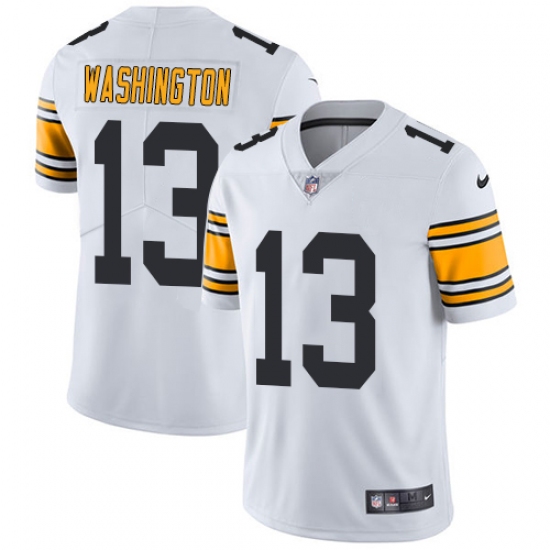 Men's Nike Pittsburgh Steelers #13 James Washington White Vapor Untouchable Limited Player NFL Jersey - Ujersey