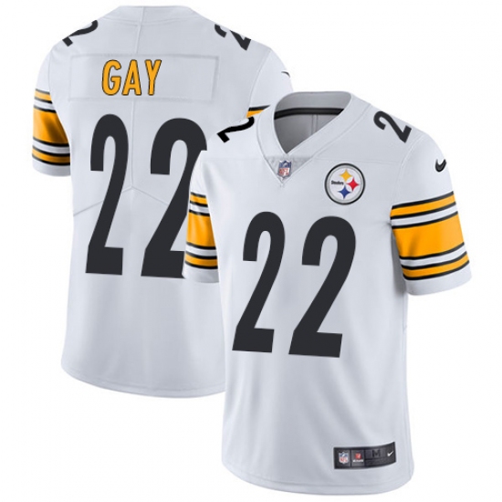 Men's Nike Pittsburgh Steelers #22 William Gay White Vapor Untouchable Limited Player NFL Jersey - Ujersey
