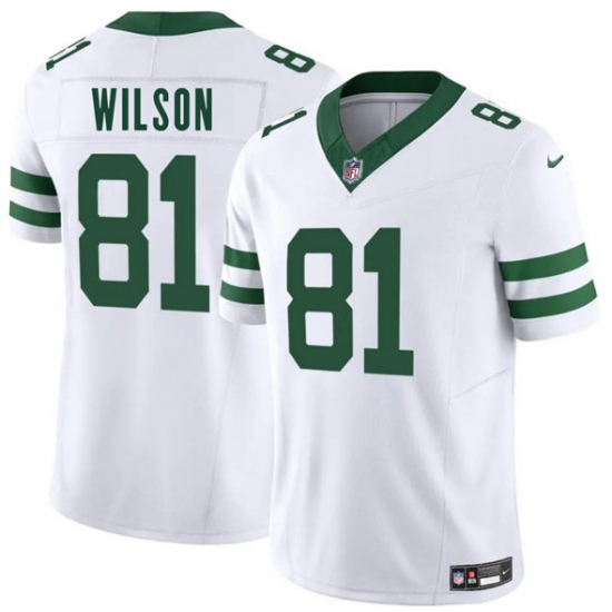 Men's New York Jets #81 Pokey Wilson White 2025 F.U.S.E. Vapor Untouchable Limited Football Stitched Jersey - Ujersey
