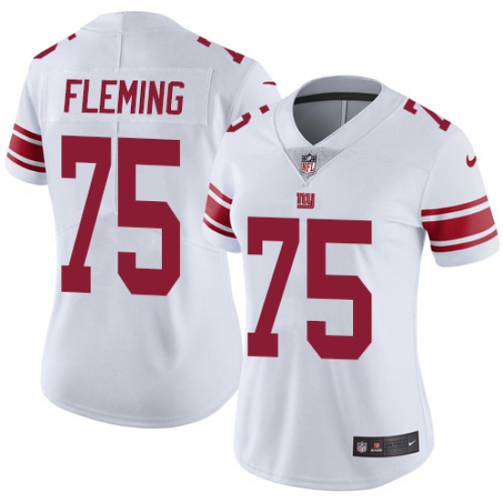 Women's New York Giants #75 Cameron Fleming White Stitched Vapor Untouchable Limited Jersey - Ujersey