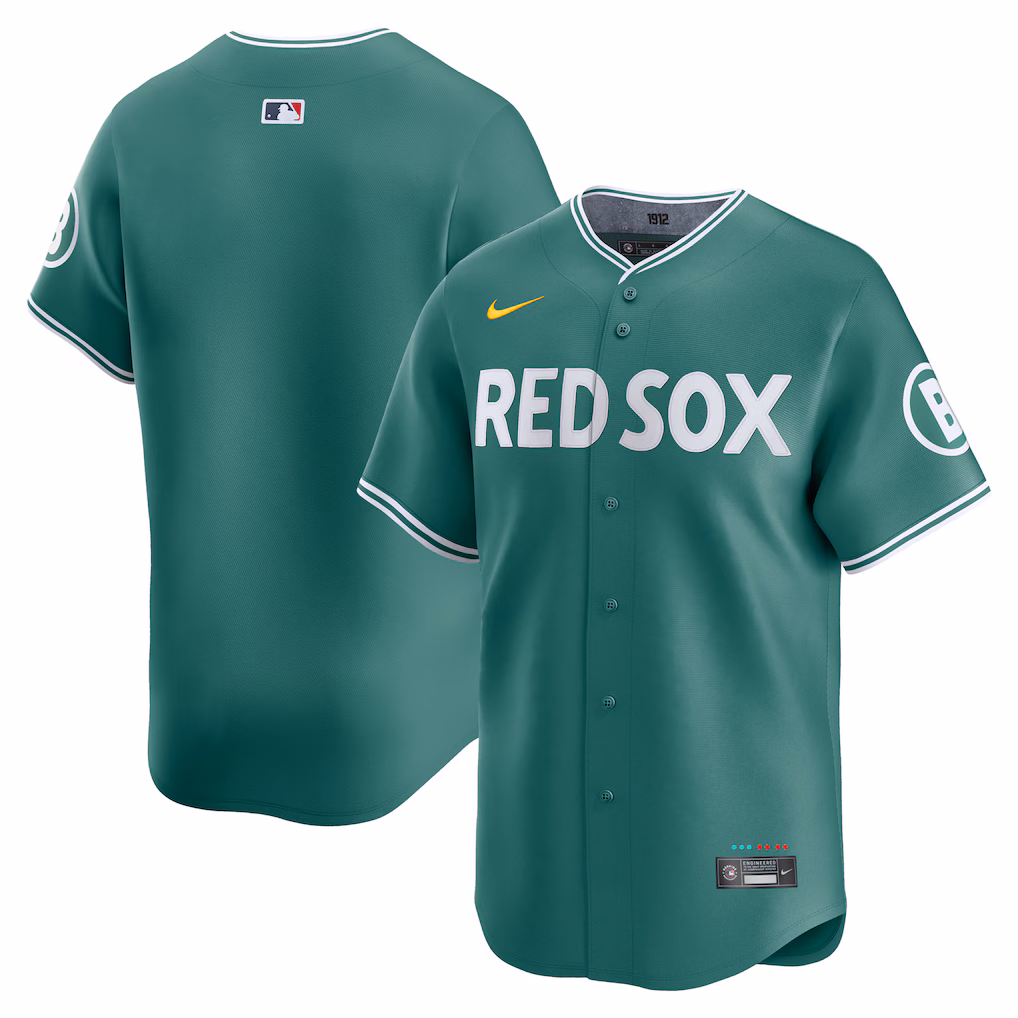 Men's Boston Red Sox Nike Green City Connect Limited Jersey - Ujersey