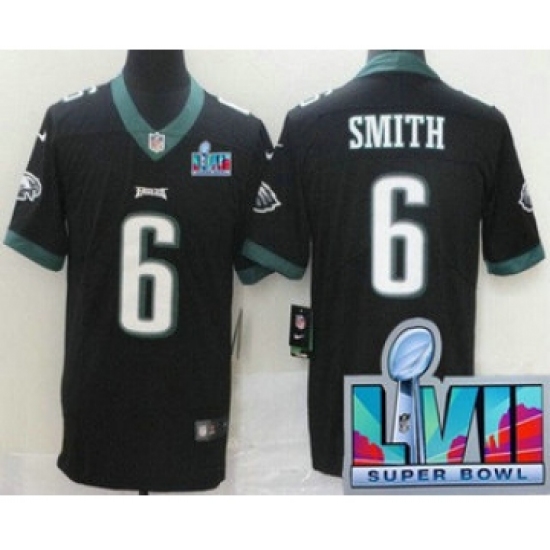 Youth Philadelphia Eagles #6 DeVonta Smith Limited Black Super Bowl LVII Vapor Jersey - Ujersey
