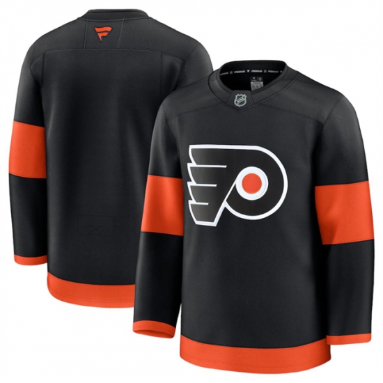Men's Philadelphia Flyers Blank Black 2024-25 Alternate Stitched Hockey Jersey - Ujersey