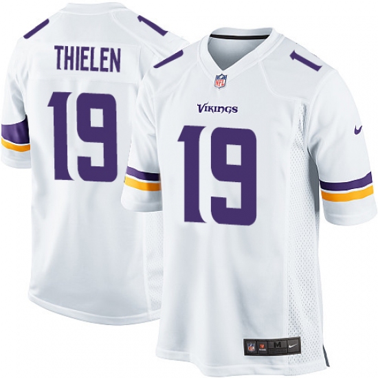 Men's Nike Minnesota Vikings #19 Adam Thielen Game White NFL Jersey - Ujersey