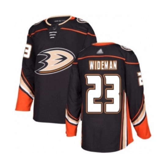 Men's Anaheim Ducks #23 Chris Wideman Authentic Black Home Hockey Jersey - Ujersey