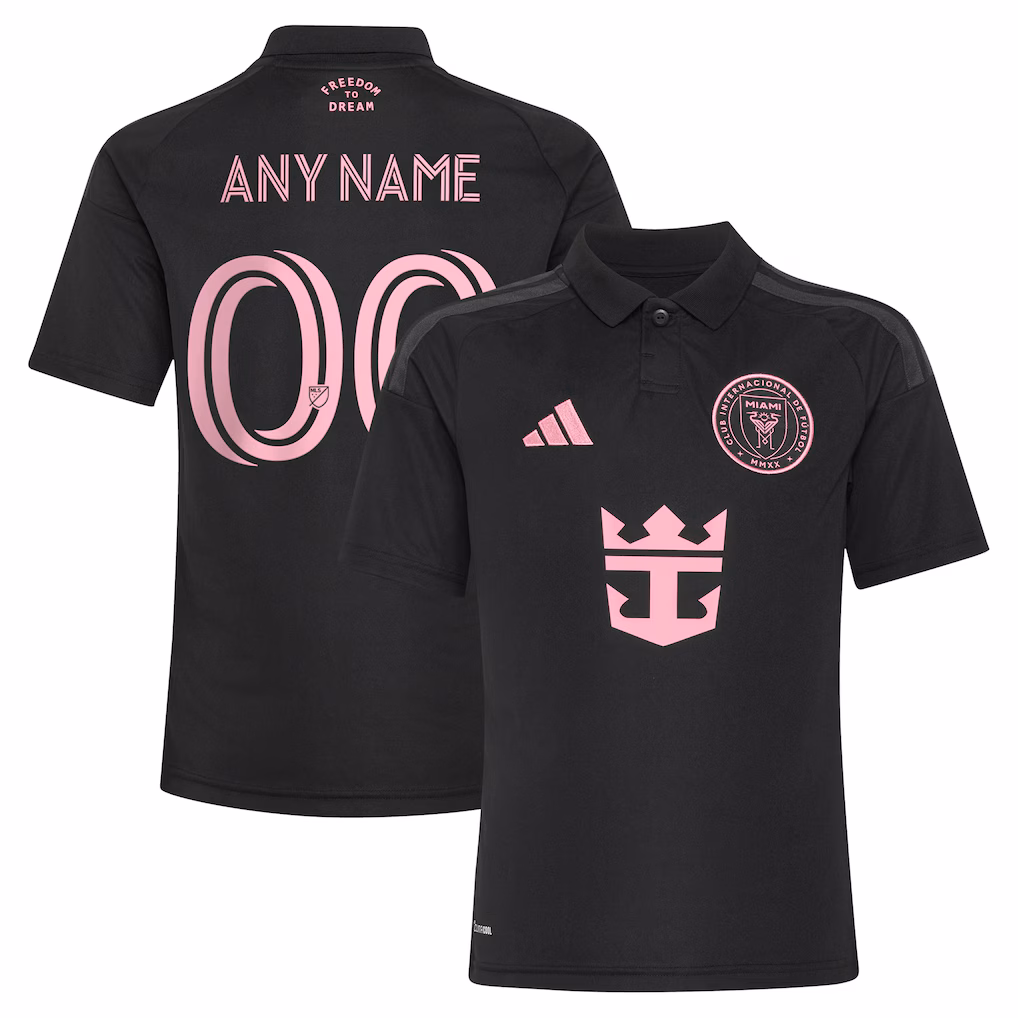 Youth Inter Miami CF adidas Black 2026 Presagio Replica Custom Jersey