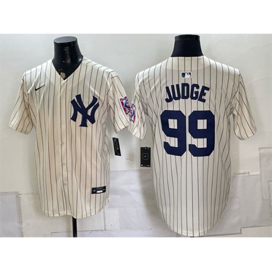 Men's New York Yankees #99 Aaron Judge Cream 2026 Field of Dreams Stadium Stitched Baseball Jersey - Ujersey