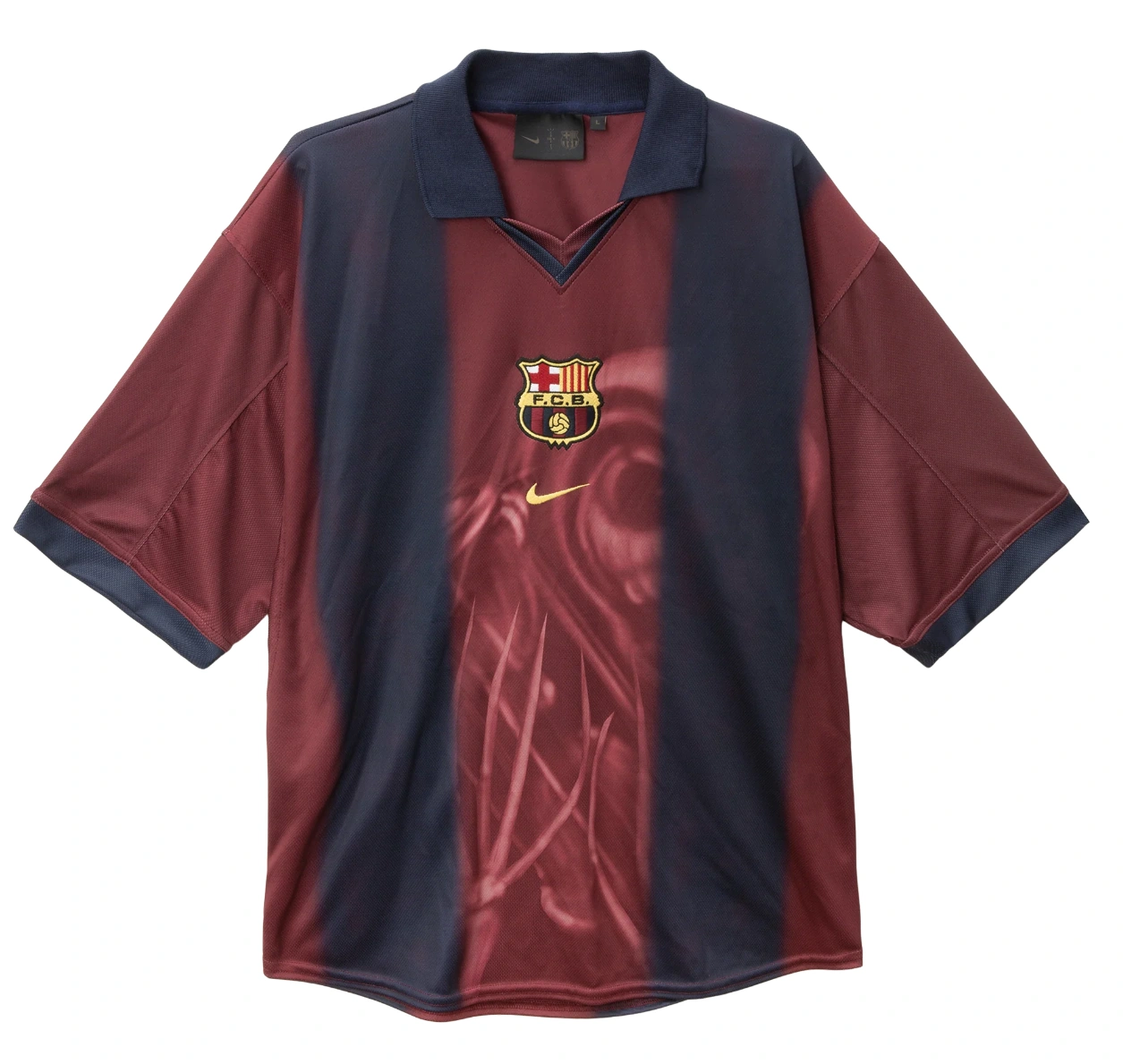 CJ X FC BARCELONA RETRO 2000/01 HOME SKELETON JERSEY - U-jersey