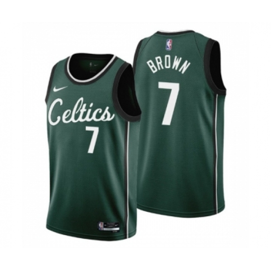 Men's Boston Celtics #7 Jaylen Brown 2022-23 Green City Edition Stitched Jersey