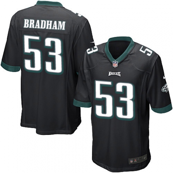 Men's Nike Philadelphia Eagles #53 Nigel Bradham Game Black Alternate NFL Jersey - Ujersey