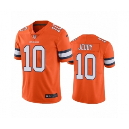 Denver Broncos #10 Jerry Jeudy Color Rush Limited Orange Jersey - Ujersey
