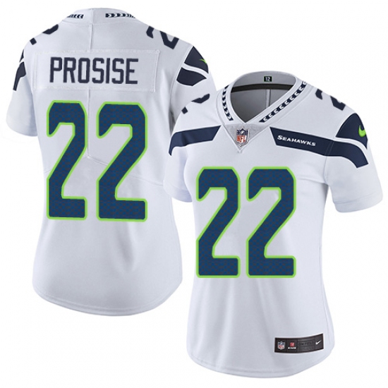 Women's Nike Seattle Seahawks #22 C. J. Prosise White Vapor Untouchable Limited Player NFL Jersey - Ujersey