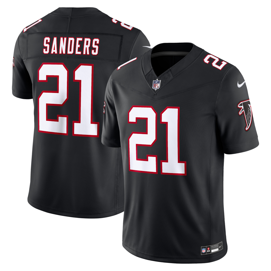 Men's Atlanta Falcons Deion Sanders Nike Black Alternate Throwback Vapor F.U.S.E. Stitched Retired Limited Jersey