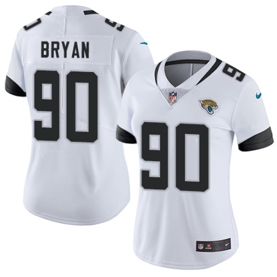 Women's Nike Jacksonville Jaguars #90 Taven Bryan White Vapor Untouchable Limited Player NFL Jersey - Ujersey