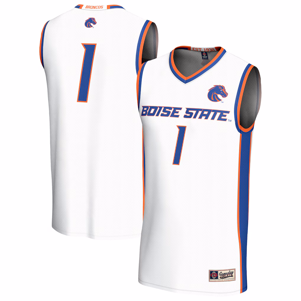 Unisex GameDay Greats White Boise State Broncos Collegiate Basketball Fashion Jersey