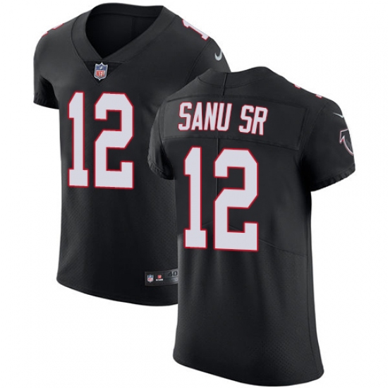 Men's Nike Atlanta Falcons #12 Mohamed Sanu Black Alternate Vapor Untouchable Elite Player NFL Jersey - Ujersey