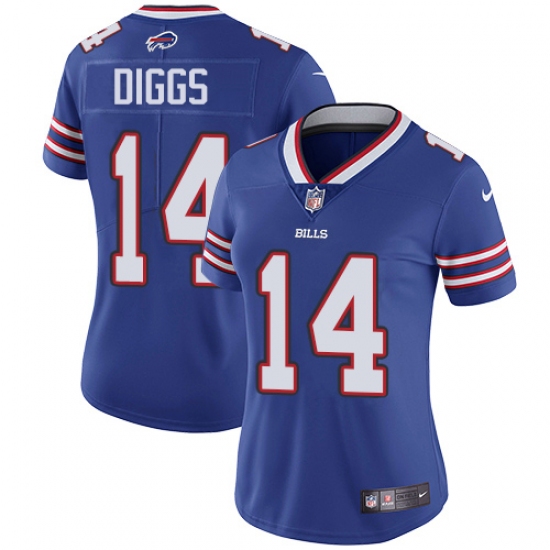 Women's Buffalo Bills #14 Stefon Diggs Royal Blue Team Color Stitched Vapor Untouchable Limited Jersey - Ujersey