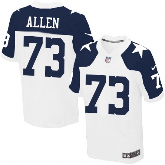 Men's Nike Dallas Cowboys #73 Larry Allen Elite White Throwback Alternate NFL Jersey - Ujersey